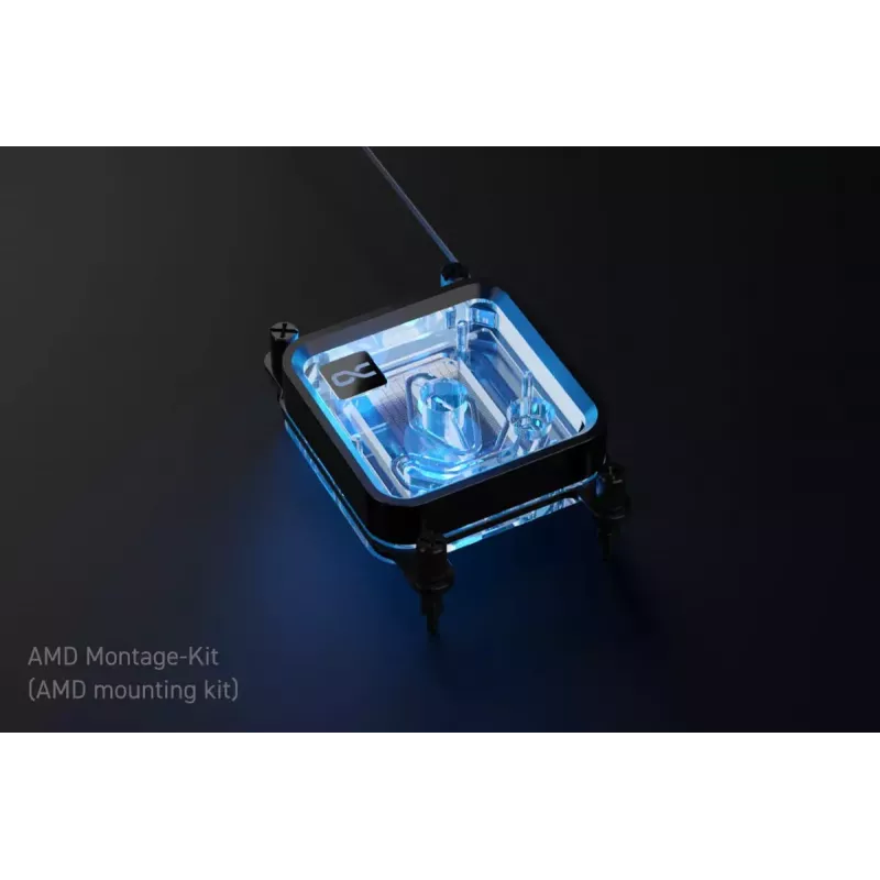 Water block Alphacool Core 1 LT Aurora Acrílico Cobre Níquel Preto Transparente