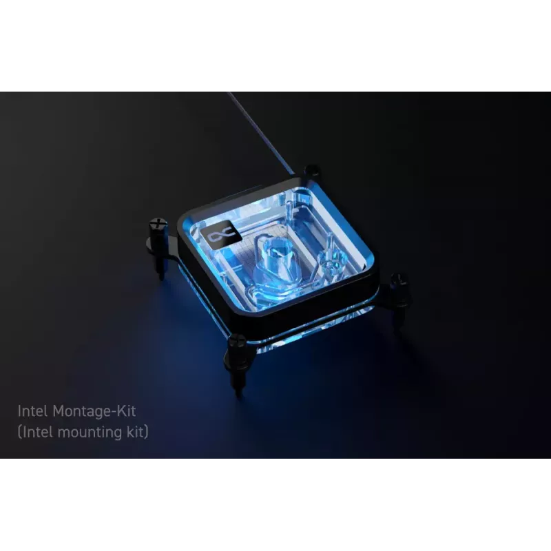 Water block Alphacool Core 1 LT Aurora Acrílico Cobre Níquel Preto Transparente