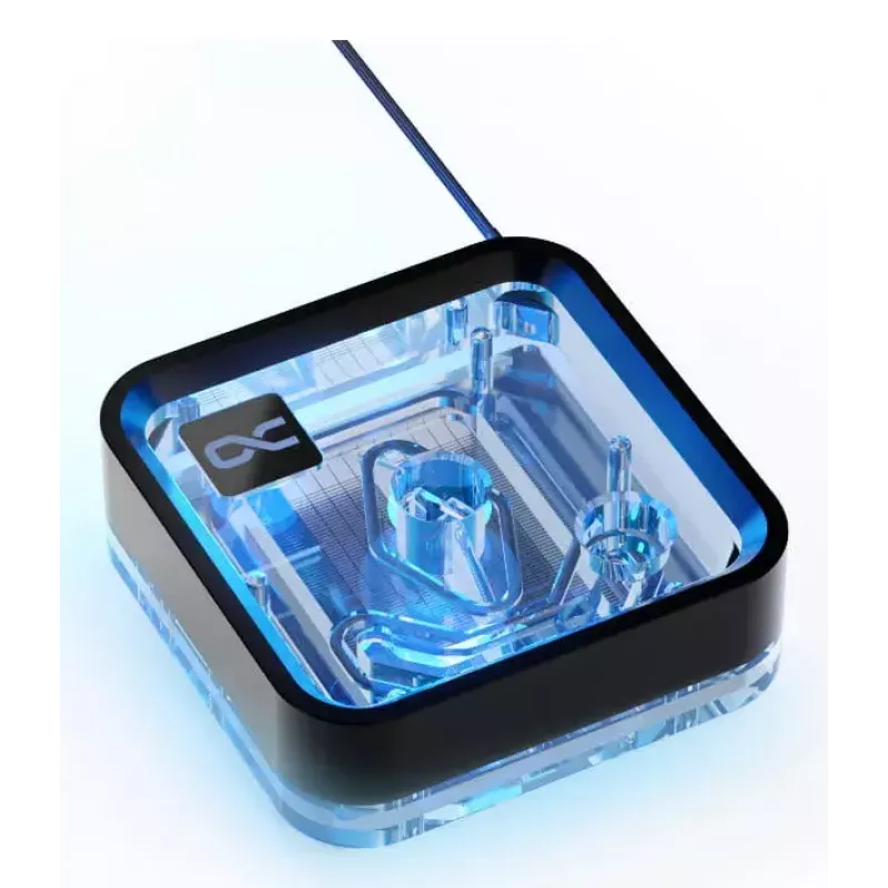 Water block Alphacool Core 1 LT Aurora Acrílico Cobre Níquel Preto Transparente