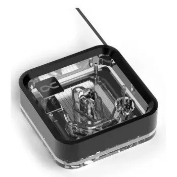 Water block Alphacool Core 1 LT Aurora Acrílico Cobre Níquel Preto Transparente