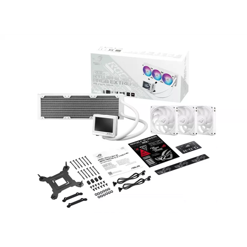 Refrigerador líquido tudo-em-um para processador ASUS ROG RYUJIN III 360 ARGB EXTREME WHT 12 cm Branco 1 unid.