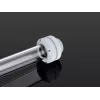 Fitting BitsPower BP-DWEML em latão para refrigeração líquida, acabamento branco, rosca de 1/4 de polegada