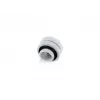 Fitting BitsPower BP-DWEML em latão para refrigeração líquida, acabamento branco, rosca de 1/4 de polegada