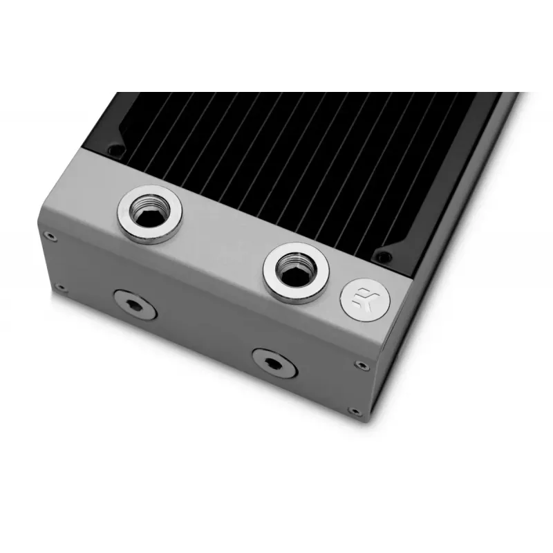 Radiador EK Water Blocks latão cobre aço inoxidável preto 130x300x44mm