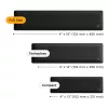 Repousa-pulsos GLORIOUS tecido 100 mm preto para teclados — GLO-KB-ACC-WR-CLTH-100-BLK