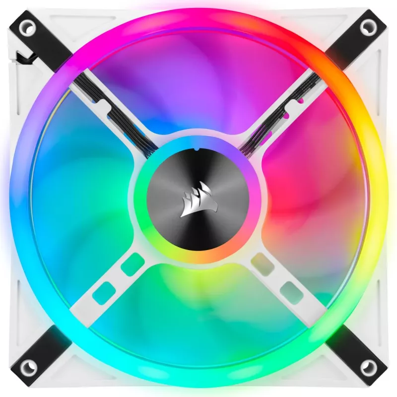 Ventoinha LED CORSAIR - série QL branca QL140 RGB 140mm RGB embalagem individual