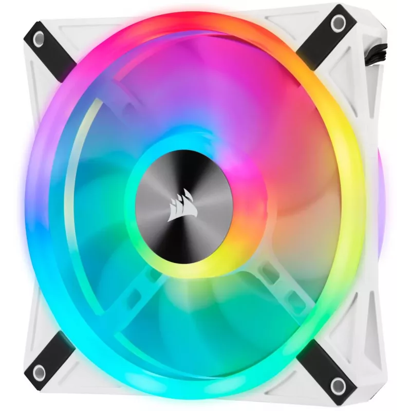 Ventoinha LED CORSAIR - série QL branca QL140 RGB 140mm RGB embalagem individual