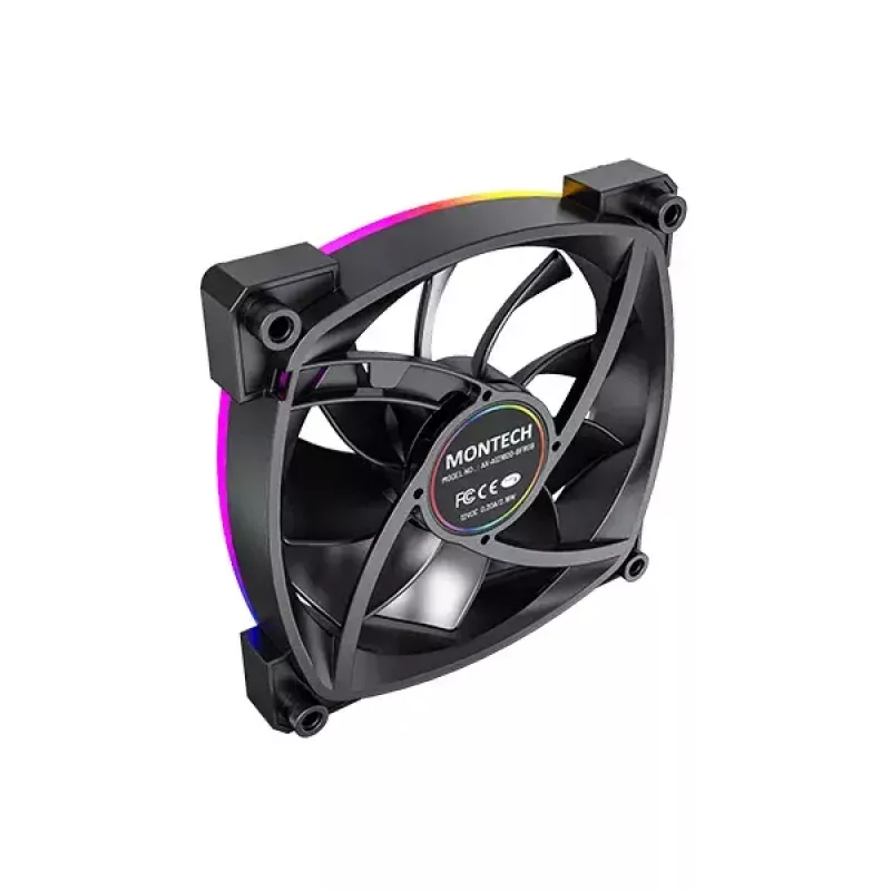 Módulo de ventoinha Montech AX120 PWM 120mm 12V preto 3-Pin 4-Pin