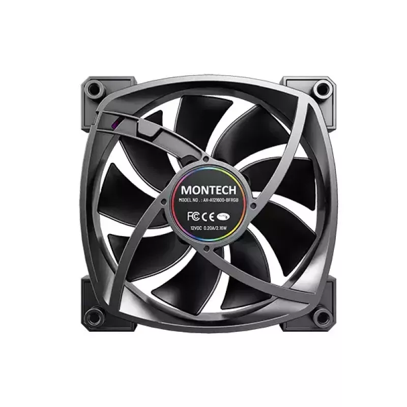 Módulo de ventoinha Montech AX120 PWM 120mm 12V preto 3-Pin 4-Pin