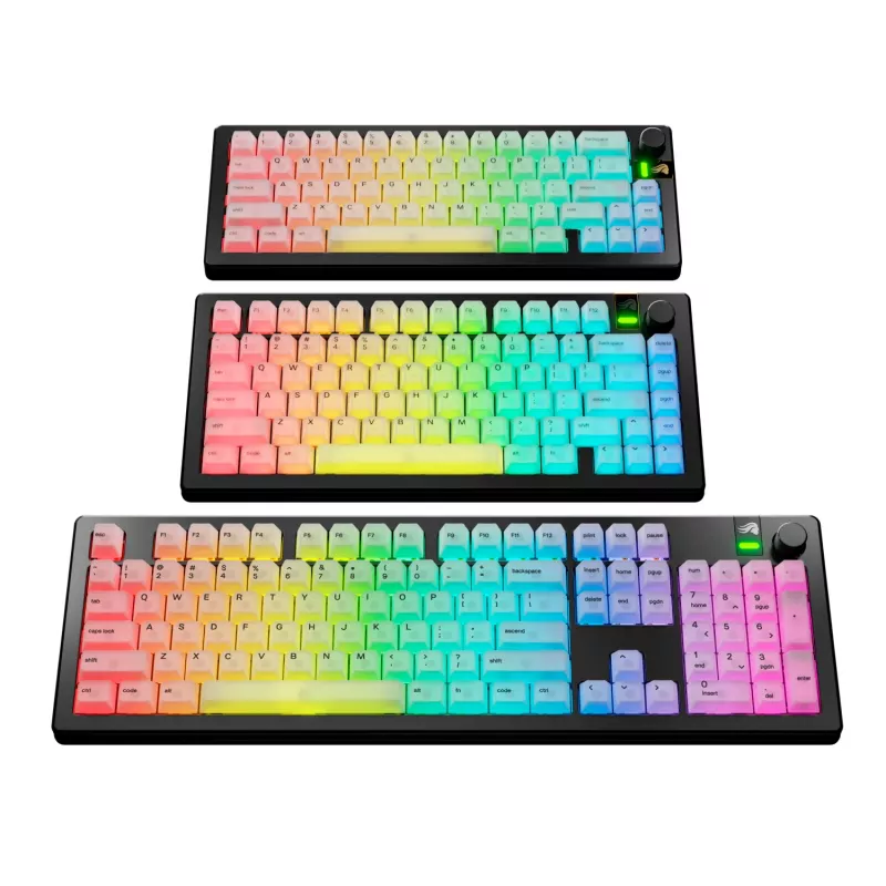 Teclas GLORIOUS Polychroma V2 RGB layout US — conjunto de substituição para teclados mecânicos