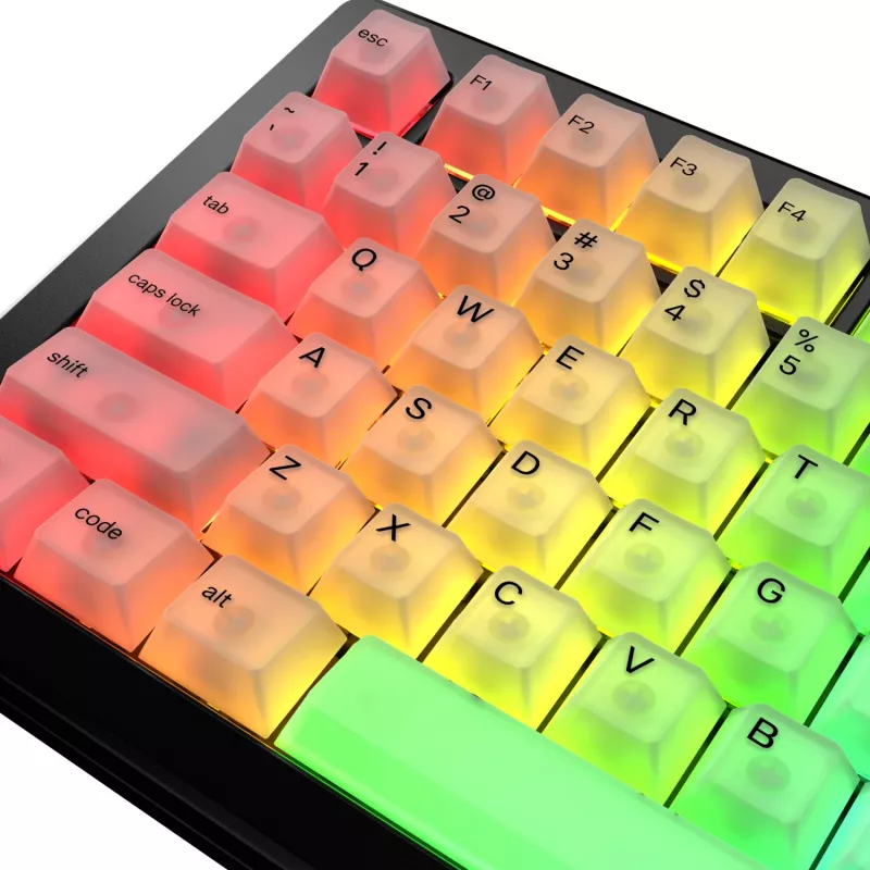 Teclas GLORIOUS Polychroma V2 RGB layout US — conjunto de substituição para teclados mecânicos