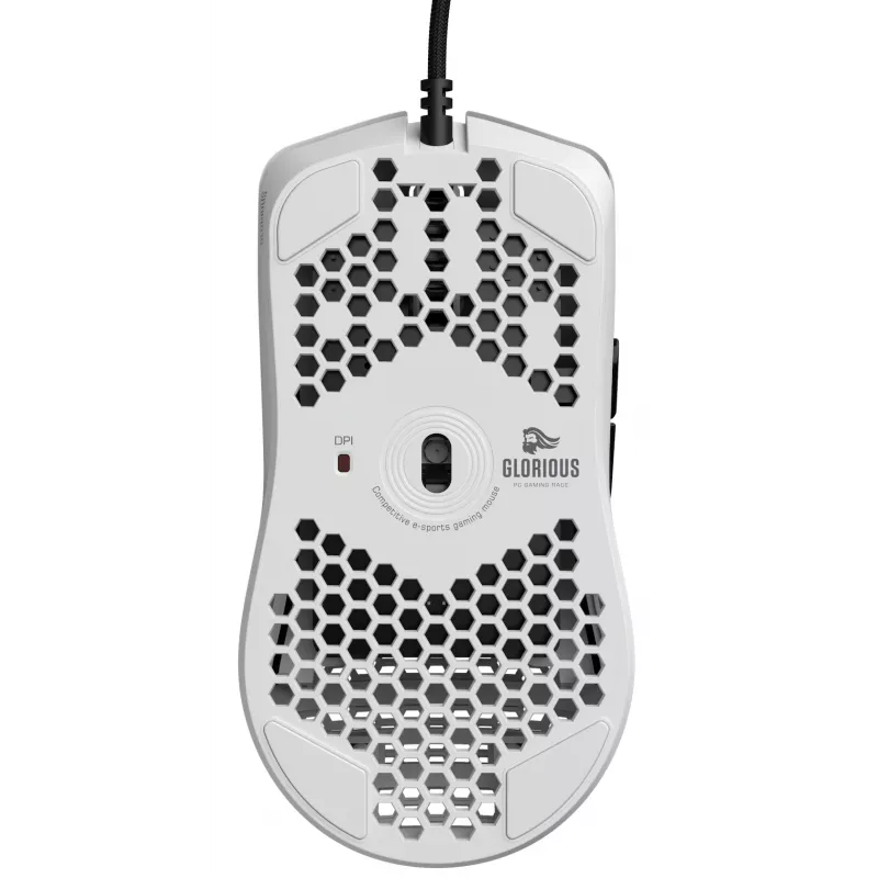 Rato Glorious Gaming Glorious Model O- Regular (branco), destro, ótico, USB Type-A, 3200 DPI, branco