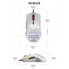 Rato Glorious Gaming Glorious Model O- Regular (branco), destro, ótico, USB Type-A, 3200 DPI, branco