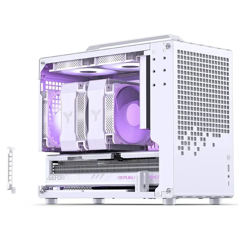 Caixa de computador Jonsbo Jonsplus Z20 Mesh Mini Tower Micro-ATX branca