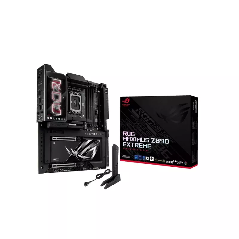 Placa-mãe ASUS ROG MAXIMUS Z890 EXTREME — Intel Z890, LGA 1851, Extended ATX, DDR5, 4 DIMM, Wi‑Fi 7, 10Gb Ethernet