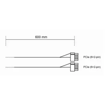 Cabo de alimentação be quiet! CP-6620 0,6 m