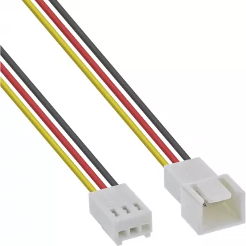 Extensão de cabo de ventoinha InLine ficha/conector fêmea Molex de 3 pinos, comprimento 0,30 m