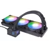 Refrigerador líquido all-in-one Alphacool 13074 — ventoinha de 120 mm, 3 ventoinhas, 2500 rpm, tubos de 40 cm, radiador de cobre, Multi-LED, preto