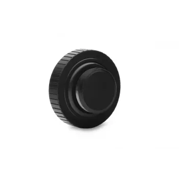Tampão EK-Quantum Torque — latão, preto/prateado, Ø 23 mm, altura 5,5 mm