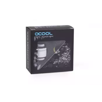 Conector de tubo Alphacool 17489 latão branco 22 mm profundidade 1,8 cm diâmetro