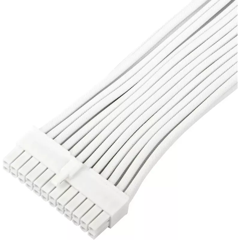 Cabo de extensão para fonte de alimentação SILVERSTONE 24 pinos ATX SST-PP07E-MBW-V2 30 cm branco