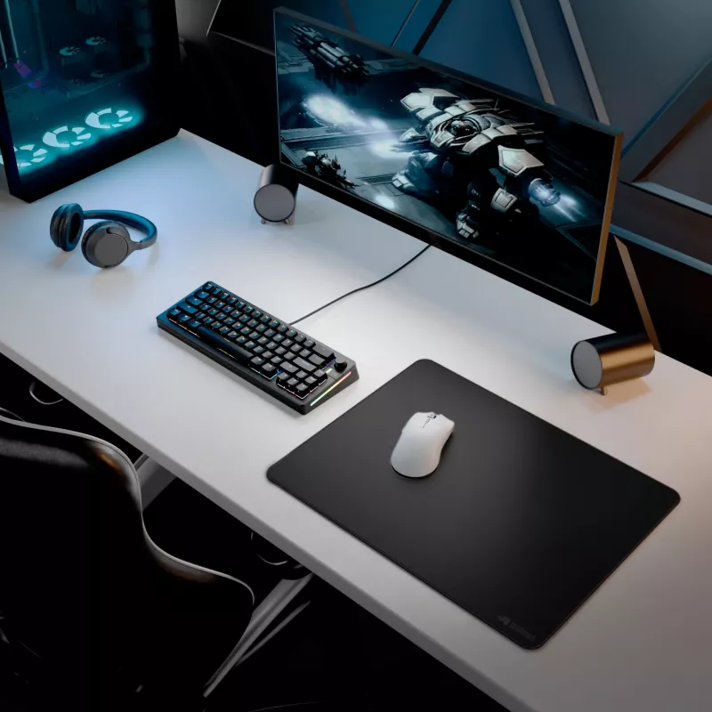 Tapete de rato Glorious Gaming Glorious Mouse Pad 2 XL - costurado - preto, preto, monocromático, tecido, borracha, base antiderrapante, tapete de rato gaming