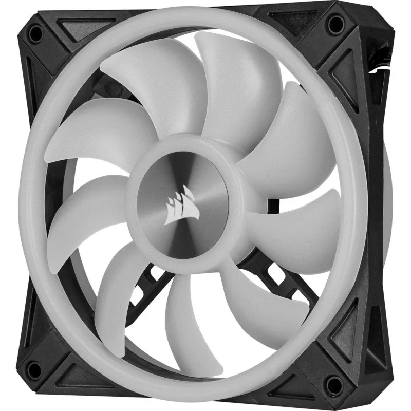 Kit de duas ventoinhas CORSAIR iCUE QL140 RGB 140mm PWM com Lighting Node Core