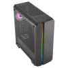 Caixa PC ATX Aerocool GENESISV2BK, painel frontal LED ventoinha ARGB 12 cm, preto