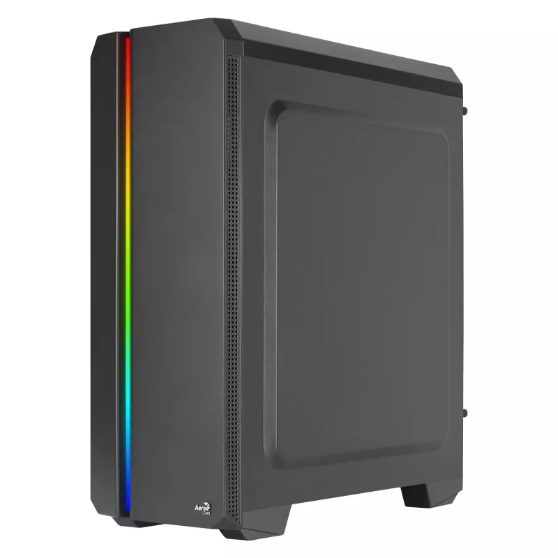 Caixa PC ATX Aerocool GENESISV2BK, painel frontal LED ventoinha ARGB 12 cm, preto