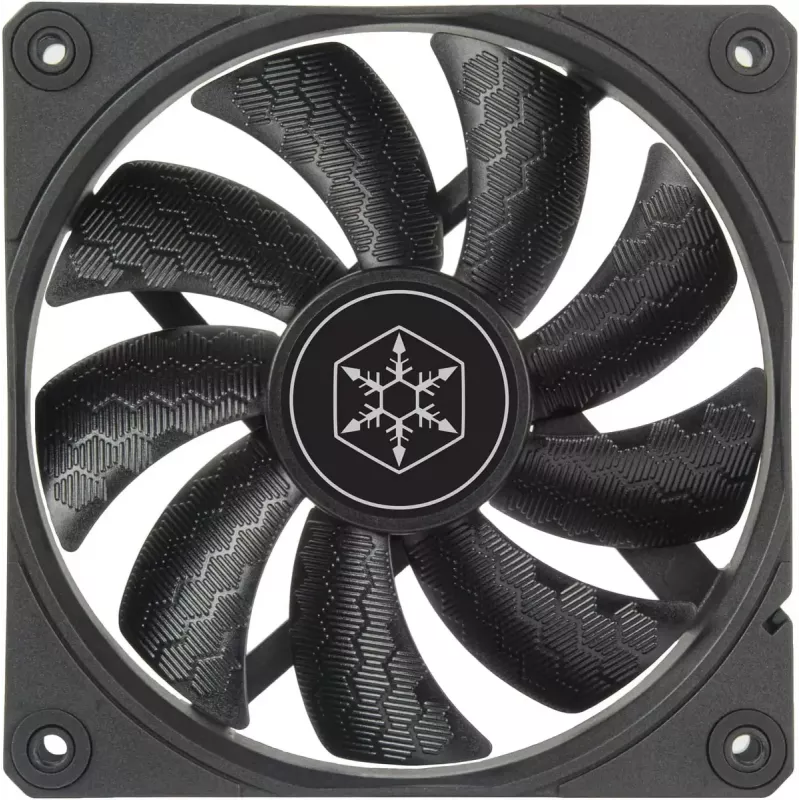 Ventoinha para caixa SILVERSTONE SST-SF120B 120 mm preta — ventoinha de 120 mm para caixas de PC