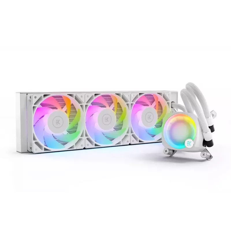EK Water Blocks EK-Nucleus AIO CR360 Lux D-RGB refrigeração líquida para CPU, 360 mm, branco