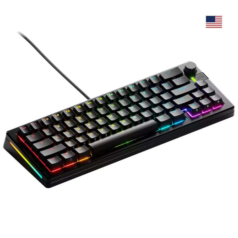Teclado mecânico GLORIOUS GMMK 3 PRO 65% Prebuilt, com fio USB, QWERTY, RGB, Preto