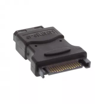 Adaptador de alimentação SATA InLine 1 Molex 4 Pin macho / 15 Pin SATA fêmea