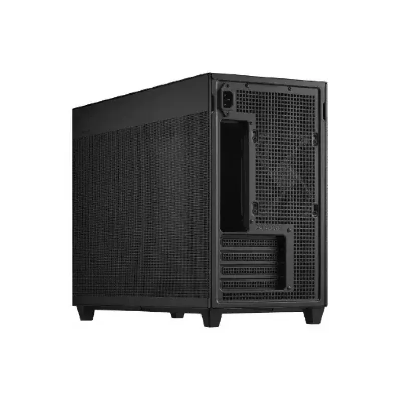 Caixa de PC ASUS Prime AP201 MicroATX Mini Tower preta — suporta microATX, GPU máx. 338 mm, altura do dissipador da CPU 170 mm, 3x baías de 3,5 polegadas, USB-A 2x, USB-C 1x