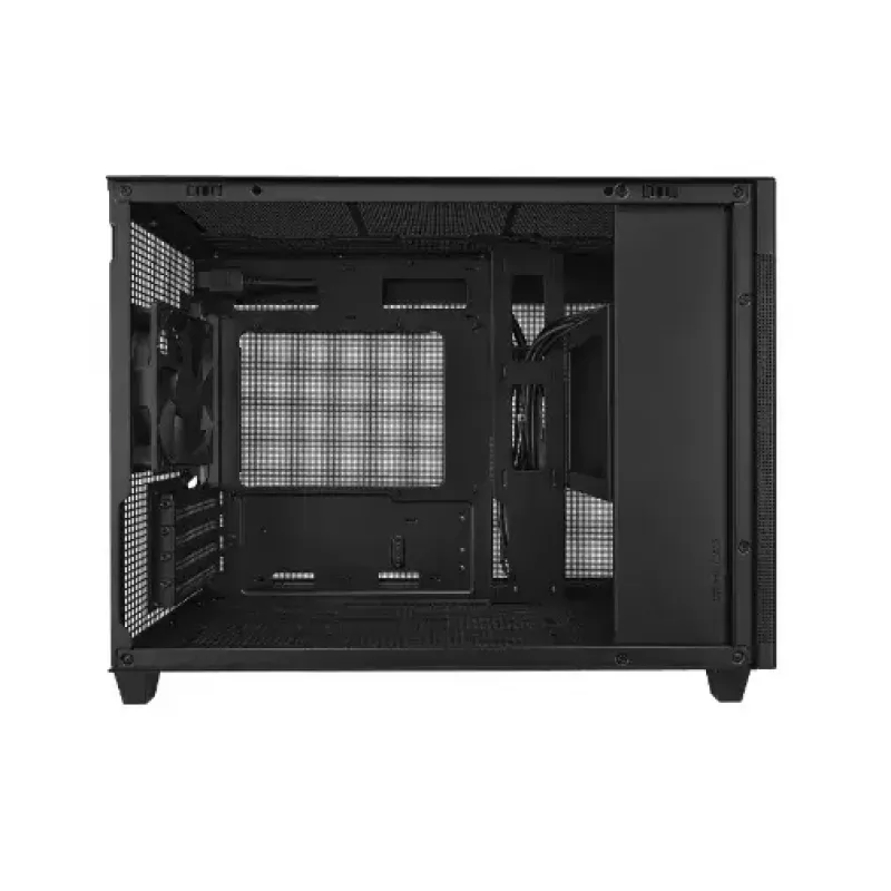 Caixa de PC ASUS Prime AP201 MicroATX Mini Tower preta — suporta microATX, GPU máx. 338 mm, altura do dissipador da CPU 170 mm, 3x baías de 3,5 polegadas, USB-A 2x, USB-C 1x