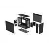 Caixa de PC ASUS Prime AP201 MicroATX Mini Tower preta — suporta microATX, GPU máx. 338 mm, altura do dissipador da CPU 170 mm, 3x baías de 3,5 polegadas, USB-A 2x, USB-C 1x