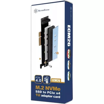 Expansão de interface SILVERSTONE SST-ECM26-V2 — 2× USB 3.0 + 1× USB 3.1