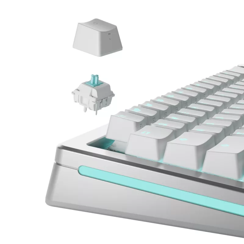Interruptores de teclado GLORIOUS Lynx Linear Mechanical Switches — 36 unid., policarbonato, ciano translúcido