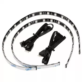 Conjunto de iluminação para caixa de computador BITFENIX Alchemy 2.0, caixa universal, 12 V, 5,04 W, 2 unid., 10 mm x 0,5 m, preto/branco