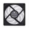 Ventoinha para caixa Lian Li 12RCL1W3B 120 mm, 12 V, 2150 RPM, 2,52 mmH2O, rolamento fluido dinâmico, preta