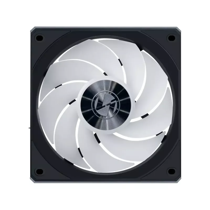 Ventoinha para caixa Lian Li 12RCL1W3B 120 mm, 12 V, 2150 RPM, 2,52 mmH2O, rolamento fluido dinâmico, preta