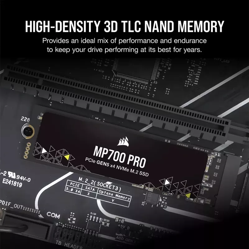 Disco SSD 2 TB CORSAIR M.2 PCI-E NVMe Gen5 MP700 PRO retail
