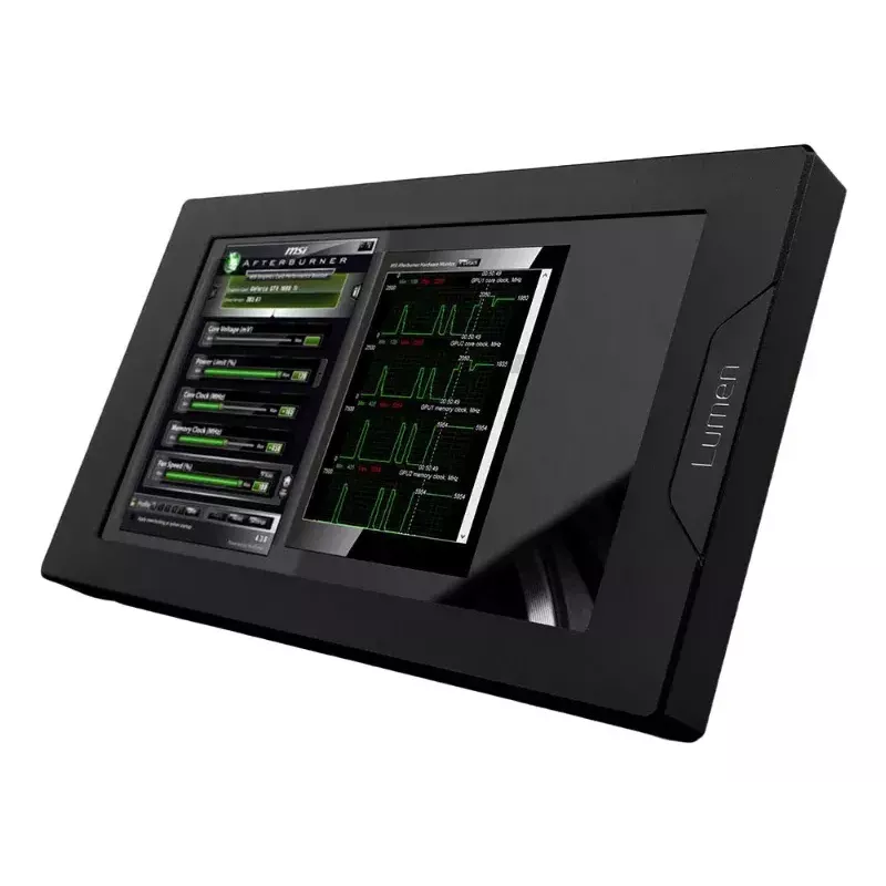 Ecrã EKWB EK-Quantum Lumen 7 polegadas LCD, alumínio, preto, 192×112×16,1 mm