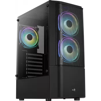 Caixa de PC Aerocool Quantum Mesh Midi Tower preta