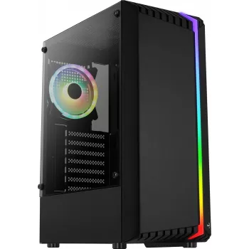 Caixa de PC AEROCOOL Bionic Midi Tower — ATX, vidro temperado, 2 baías de 3,5