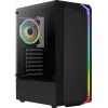 Aerocool Bionic V2 (PGS Bionic-G-BK-v2) caixa de PC Midi Tower, ATX, RGB, vidro temperado, preta