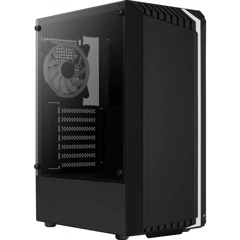 Aerocool Bionic V2 (PGS Bionic-G-BK-v2) caixa de PC Midi Tower, ATX, RGB, vidro temperado, preta