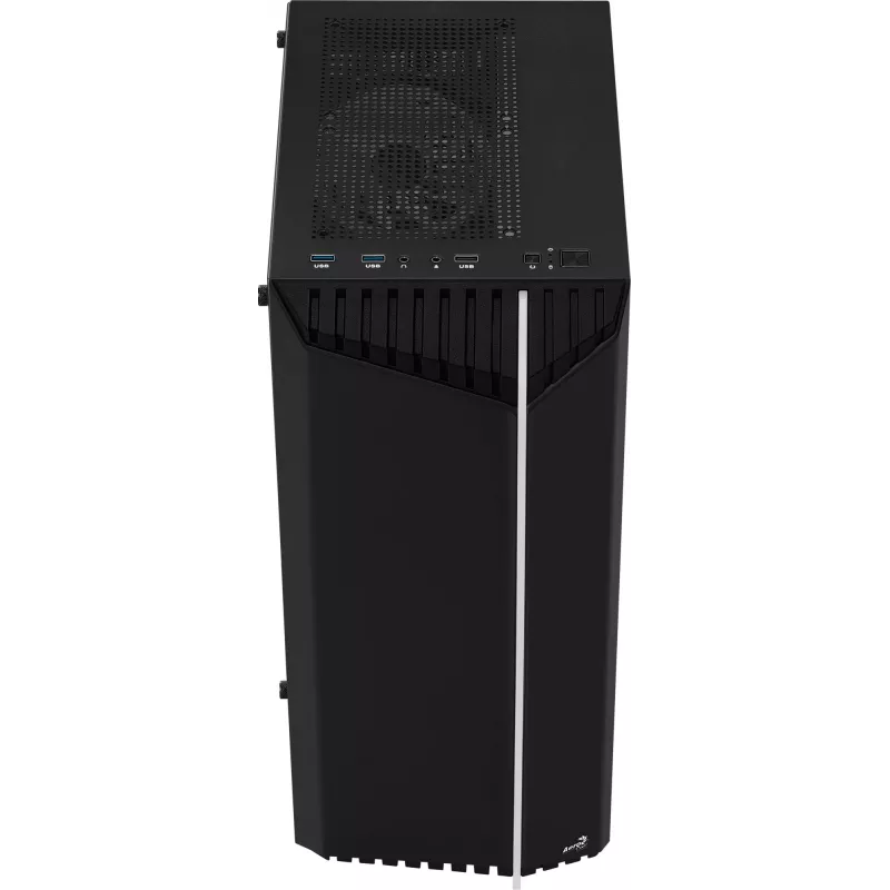 Aerocool Bionic V2 (PGS Bionic-G-BK-v2) caixa de PC Midi Tower, ATX, RGB, vidro temperado, preta