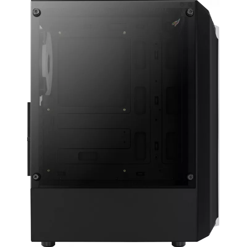 Aerocool Bionic V2 (PGS Bionic-G-BK-v2) caixa de PC Midi Tower, ATX, RGB, vidro temperado, preta