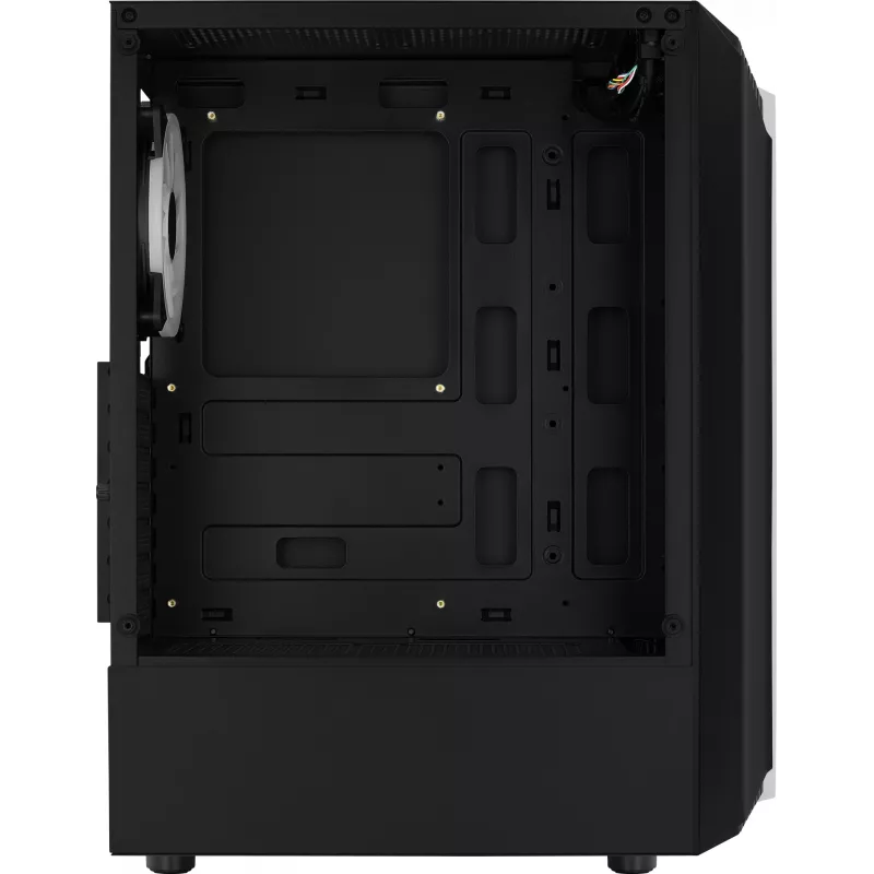 Aerocool Bionic V2 (PGS Bionic-G-BK-v2) caixa de PC Midi Tower, ATX, RGB, vidro temperado, preta